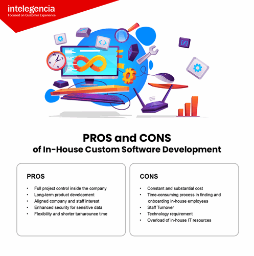 pros and cons in house custom software development